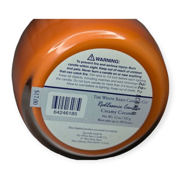 White Barn 15 Oz Jar Candle- Creamy Caramel New - Picture 4 of 8